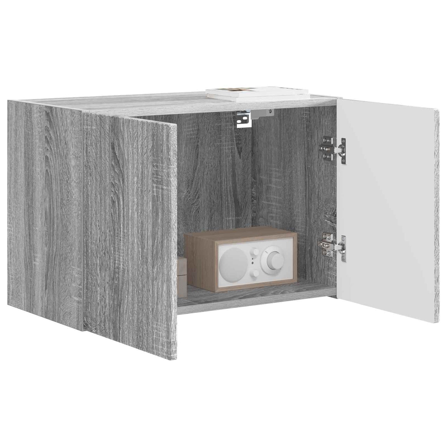 vidaXL TV Wall Cabinet Grey Sonoma 59.5 x 31 x 40 cm Engineered Wood