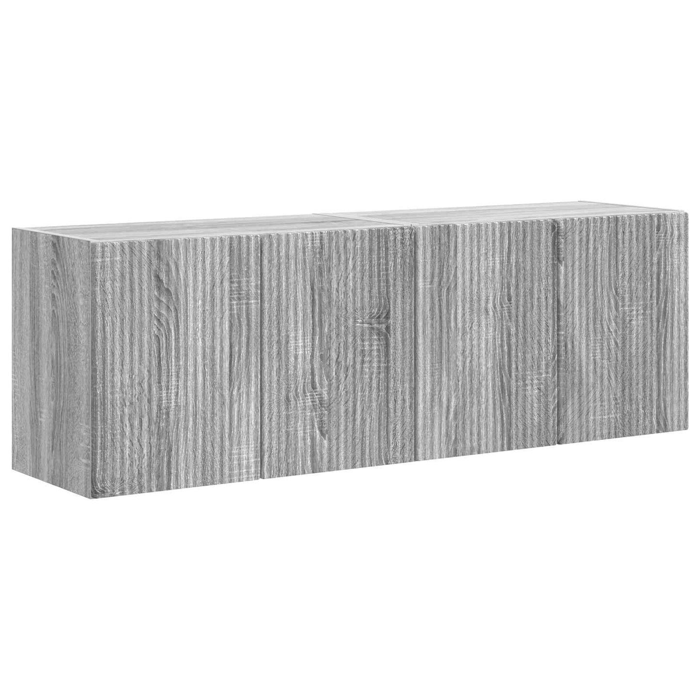 vidaXL TV Wall Cabinet 2 pcs Grey Sonoma 59.5 x 31 x 40 cm