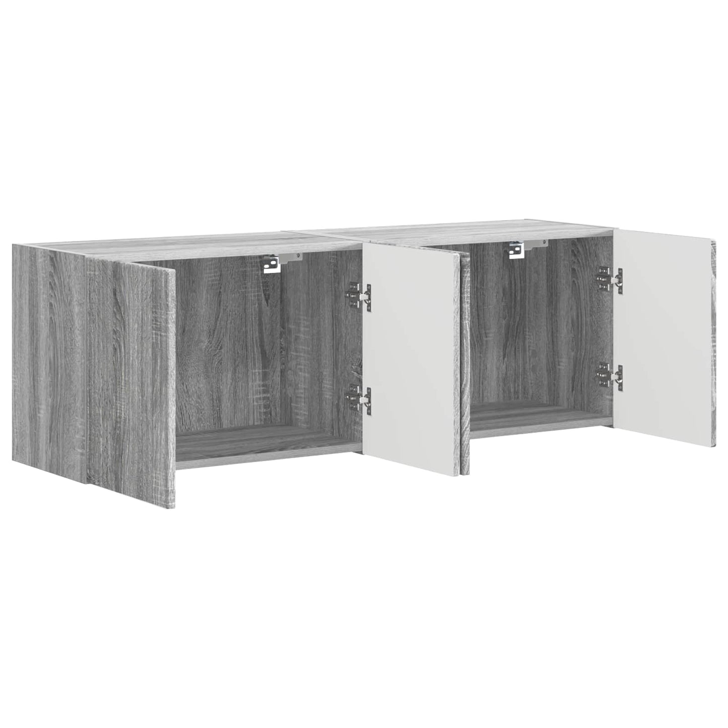 vidaXL TV Wall Cabinet 2 pcs Grey Sonoma 59.5 x 31 x 40 cm