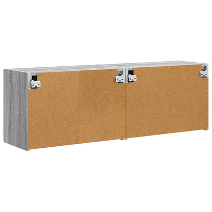 vidaXL TV Wall Cabinet 2 pcs Grey Sonoma 59.5 x 31 x 40 cm