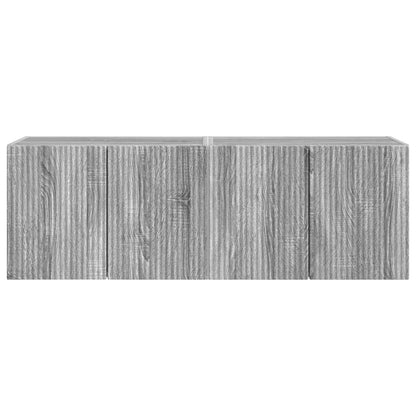 vidaXL TV Wall Cabinet 2 pcs Grey Sonoma 59.5 x 31 x 40 cm