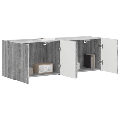 vidaXL TV Wall Cabinet 2 pcs Grey Sonoma 59.5 x 31 x 40 cm