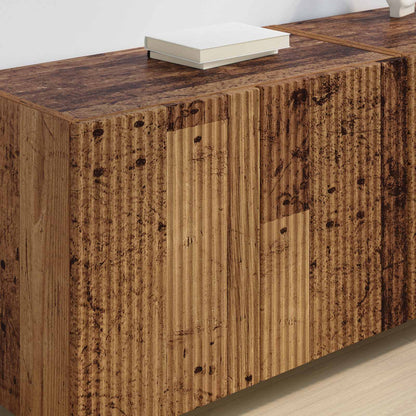vidaXL TV Wall Cabinet Wall-mounted 2 pcs Old Wood 59.5 x 31 x 40 cm