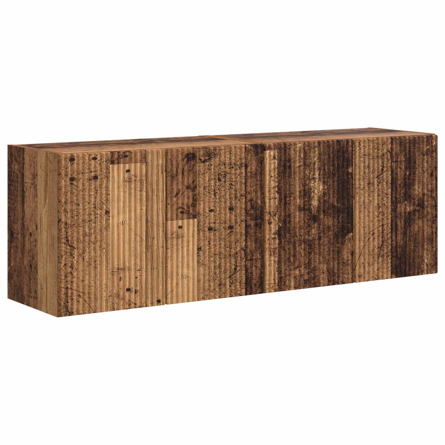 vidaXL TV Wall Cabinet Wall-mounted 2 pcs Old Wood 59.5 x 31 x 40 cm