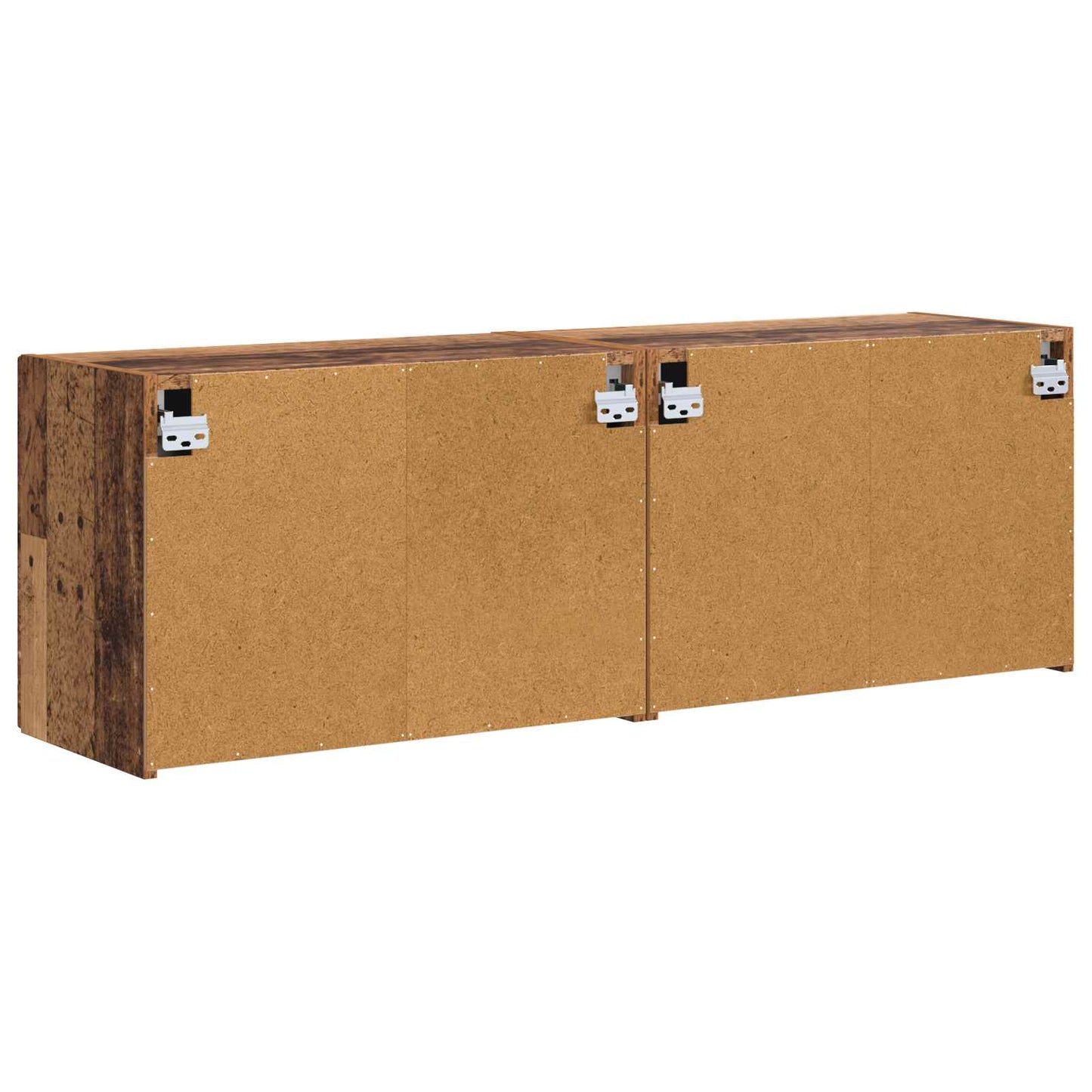 vidaXL TV Wall Cabinet Wall-mounted 2 pcs Old Wood 59.5 x 31 x 40 cm