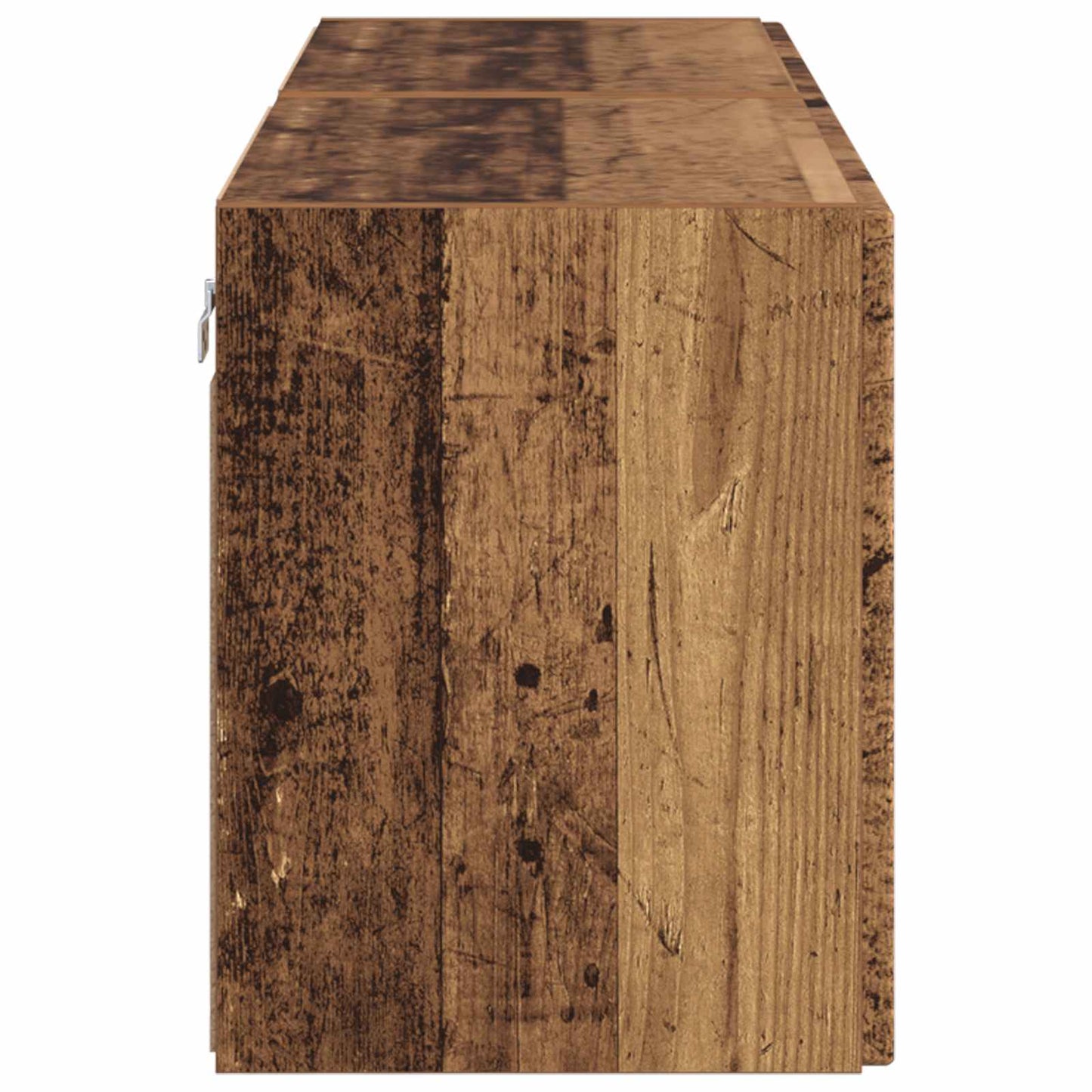 vidaXL TV Wall Cabinet Wall-mounted 2 pcs Old Wood 59.5 x 31 x 40 cm
