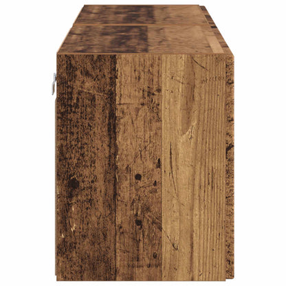 vidaXL TV Wall Cabinet Wall-mounted 2 pcs Old Wood 59.5 x 31 x 40 cm