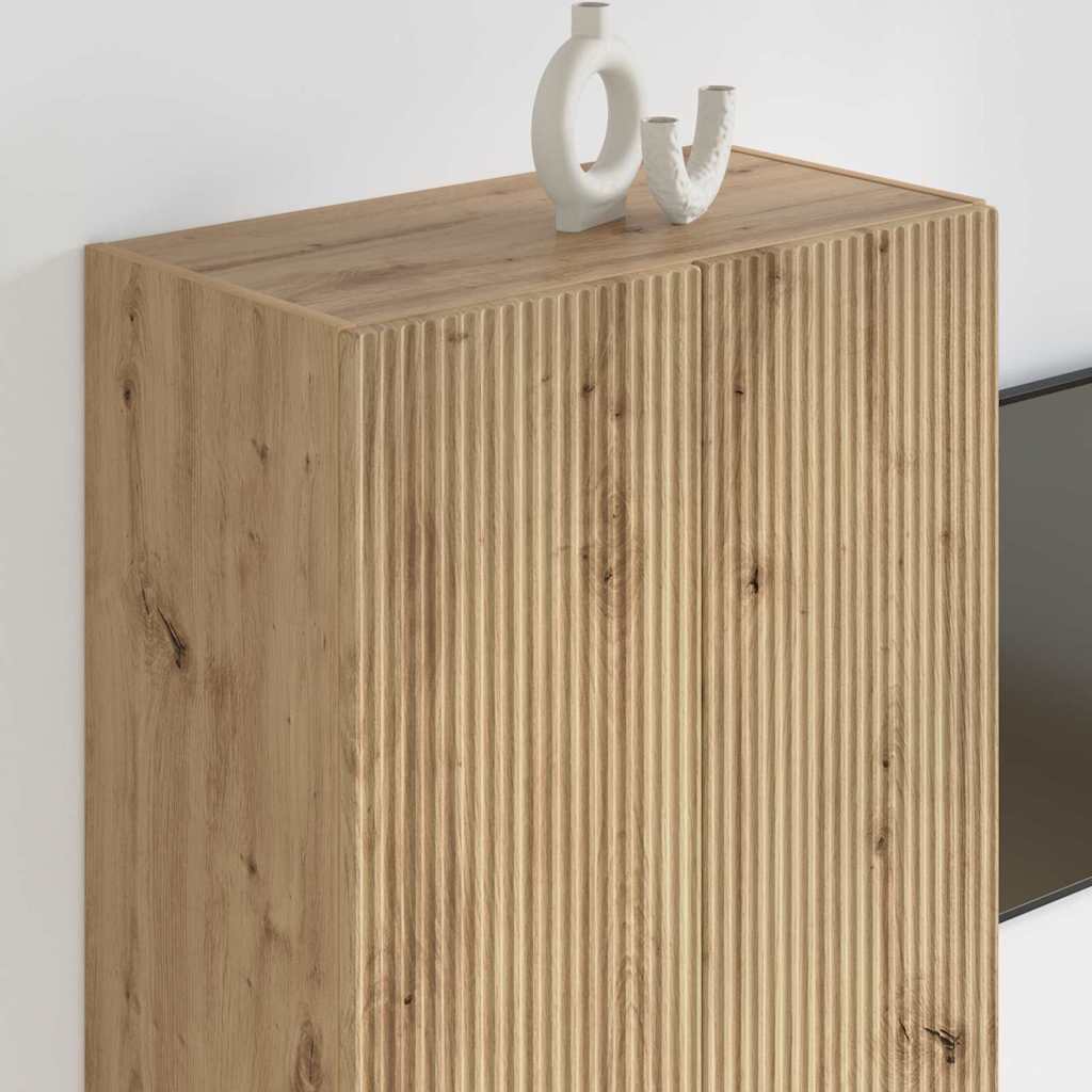 vidaXL TV Wall Cabinet White 59.5 x 31 x 60 cm Engineered Wood