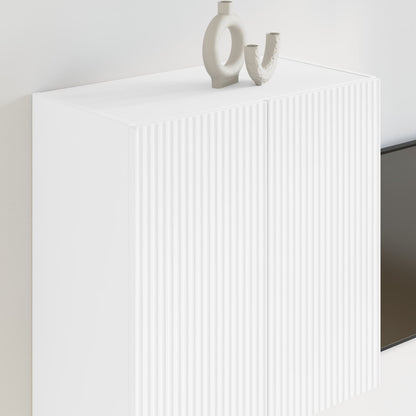 vidaXL TV Wall Cabinet 59.5 x 31 x 60 cm White Engineered Wood