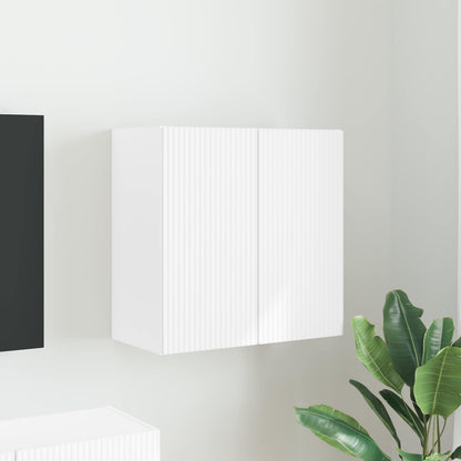 vidaXL TV Wall Cabinet 59.5 x 31 x 60 cm White Engineered Wood
