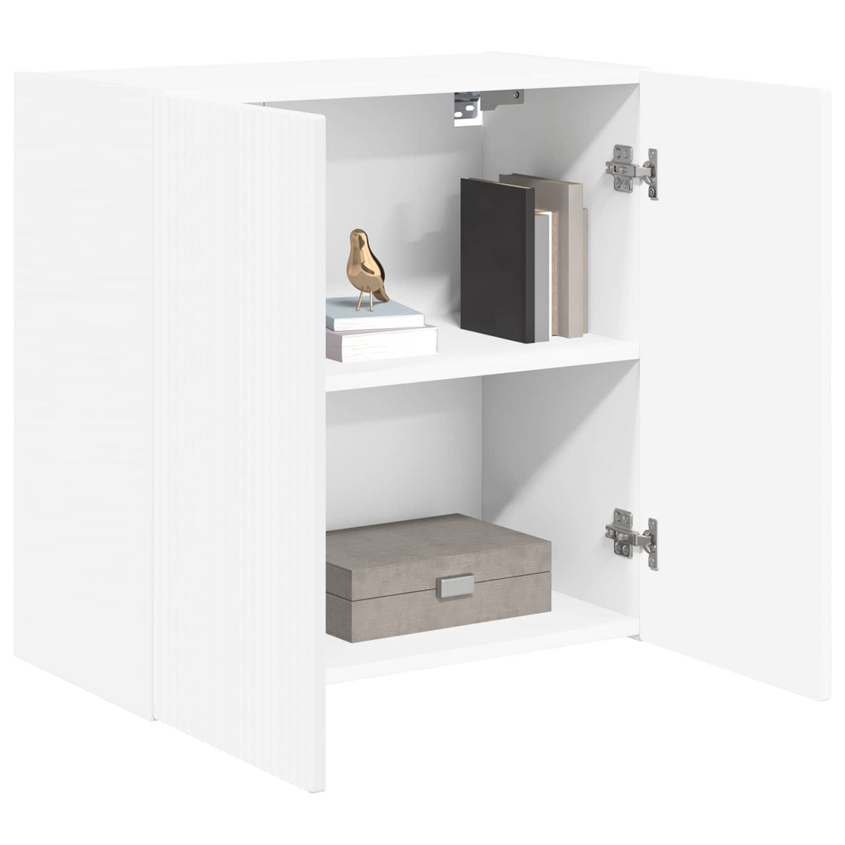 vidaXL TV Wall Cabinet 59.5 x 31 x 60 cm White Engineered Wood