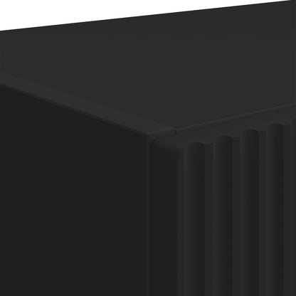 vidaXL TV Wall Cabinet 59.5 x 31 x 60 cm Black Engineered Wood