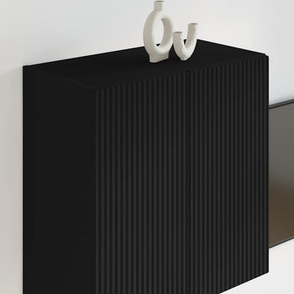 vidaXL TV Wall Cabinet Black 59.5 x 31 x 60 cm Engineered Wood