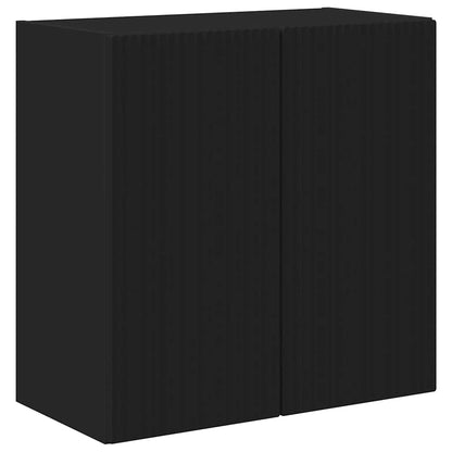 vidaXL TV Wall Cabinet Black 59.5 x 31 x 60 cm Engineered Wood