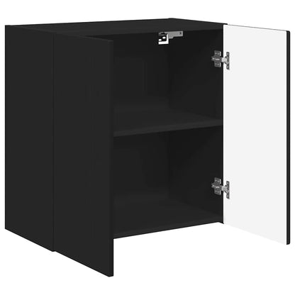vidaXL TV Wall Cabinet Black 59.5 x 31 x 60 cm Engineered Wood