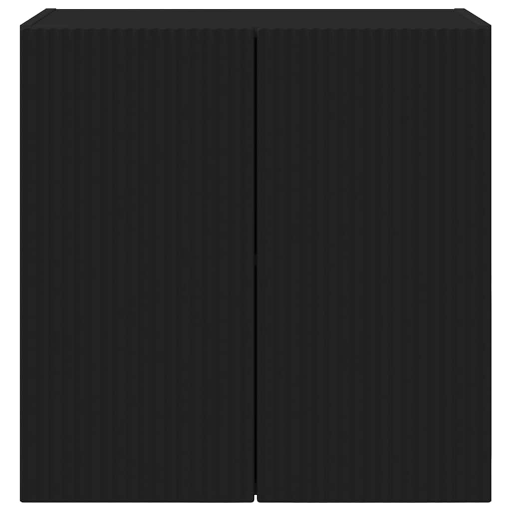 vidaXL TV Wall Cabinet Black 59.5 x 31 x 60 cm Engineered Wood