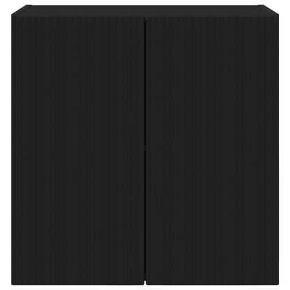 vidaXL TV Wall Cabinet 59.5 x 31 x 60 cm Black Engineered Wood