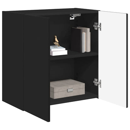 vidaXL TV Wall Cabinet Black 59.5 x 31 x 60 cm Engineered Wood