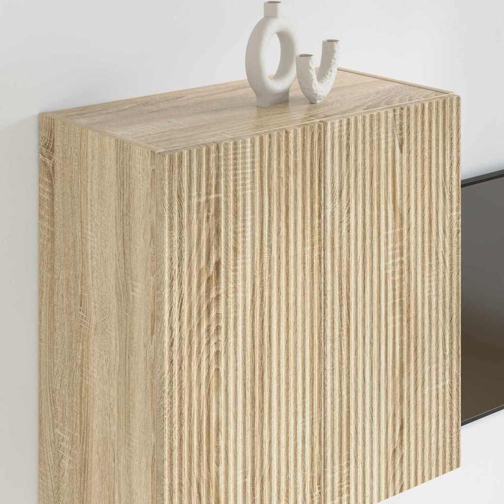 vidaXL TV Wall Cabinet Sonoma Oak 59.5 x 31 x 60 cm Engineered Wood