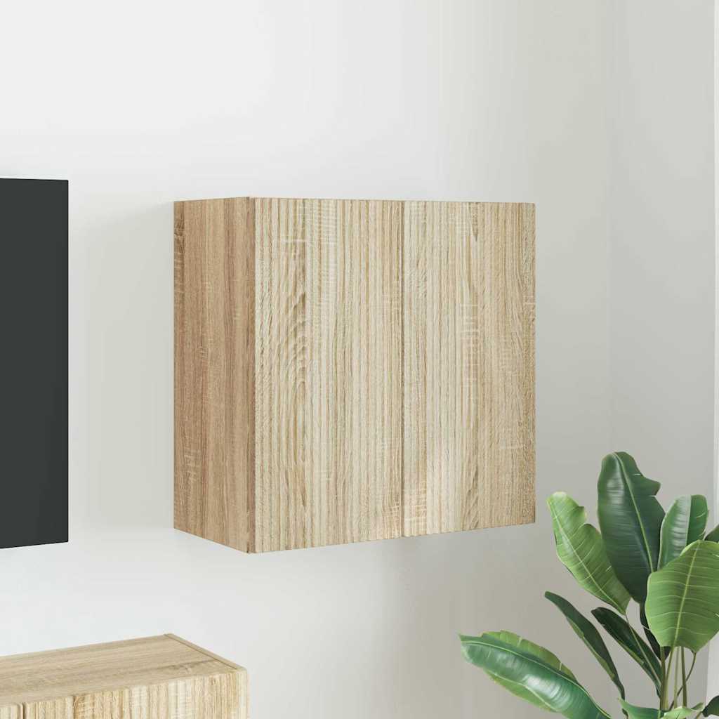 vidaXL TV Wall Cabinet Sonoma Oak 59.5 x 31 x 60 cm Engineered Wood