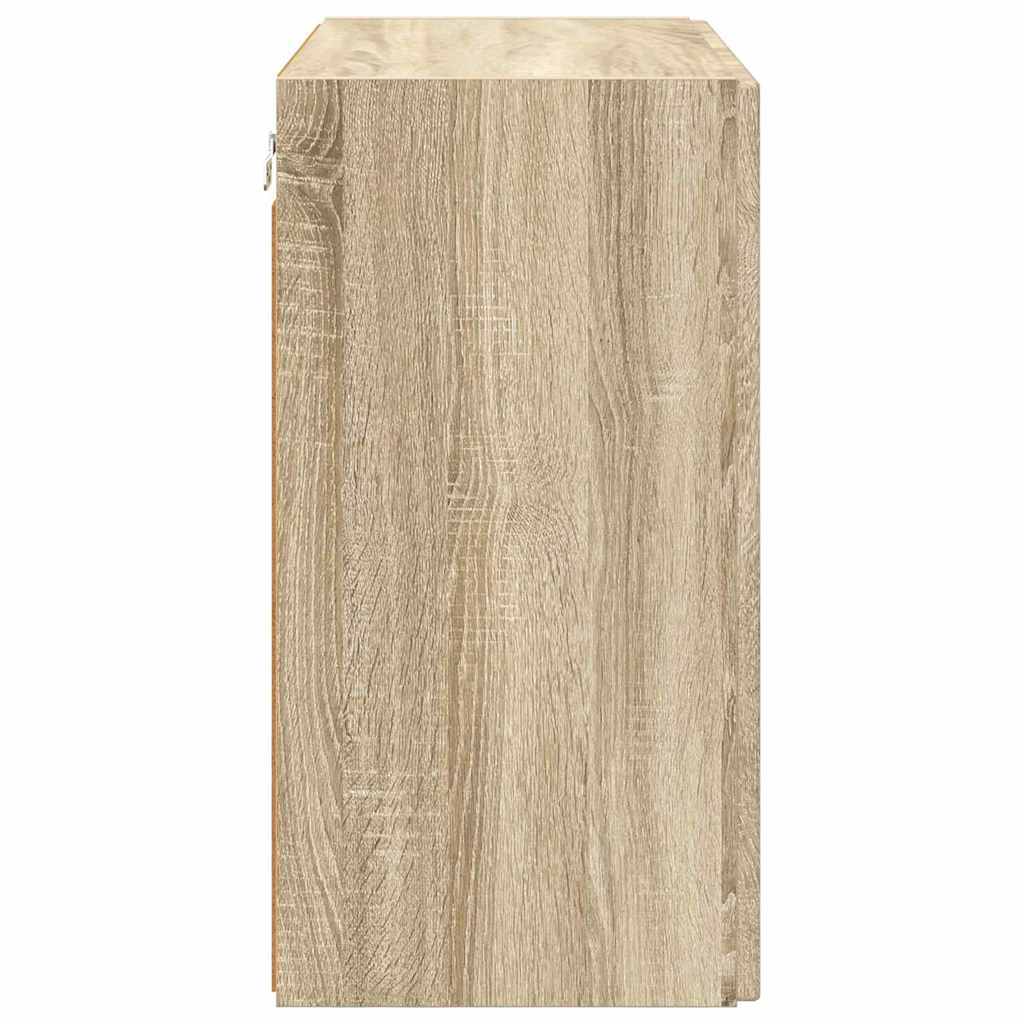 vidaXL TV Wall Cabinet Sonoma Oak 59.5 x 31 x 60 cm Engineered Wood