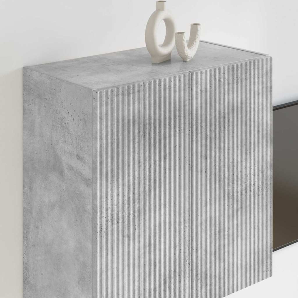 vidaXL TV Wall Cabinet Concrete Grey 59.5 x 31 x 60 cm Engineered Wood
