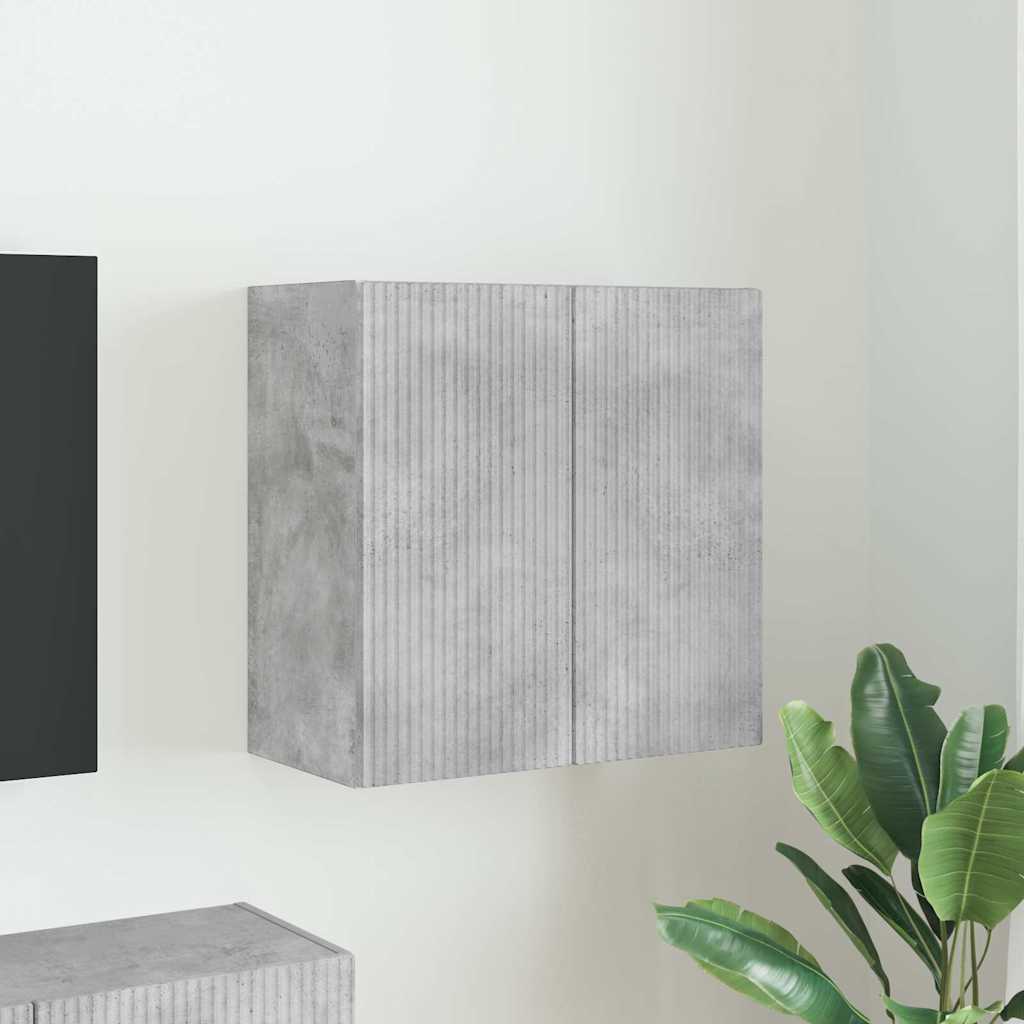 vidaXL TV Wall Cabinet Concrete Grey 59.5 x 31 x 60 cm Engineered Wood