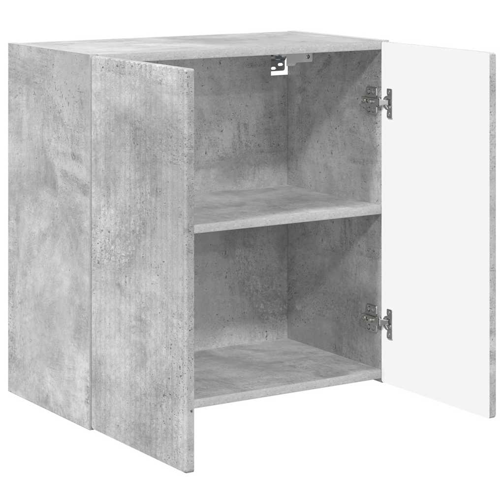 vidaXL TV Wall Cabinet Concrete Grey 59.5 x 31 x 60 cm Engineered Wood