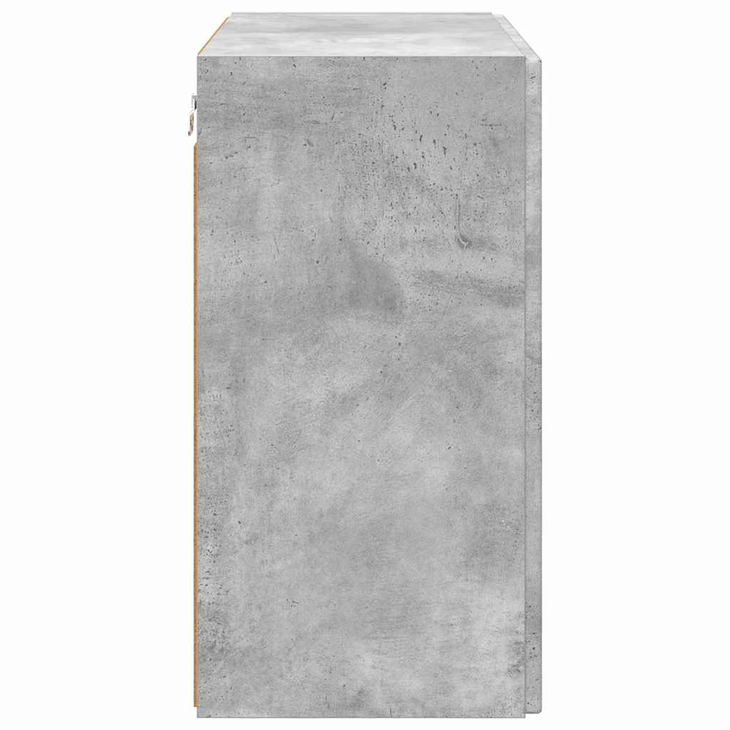 vidaXL TV Wall Cabinet Concrete Grey 59.5 x 31 x 60 cm Engineered Wood