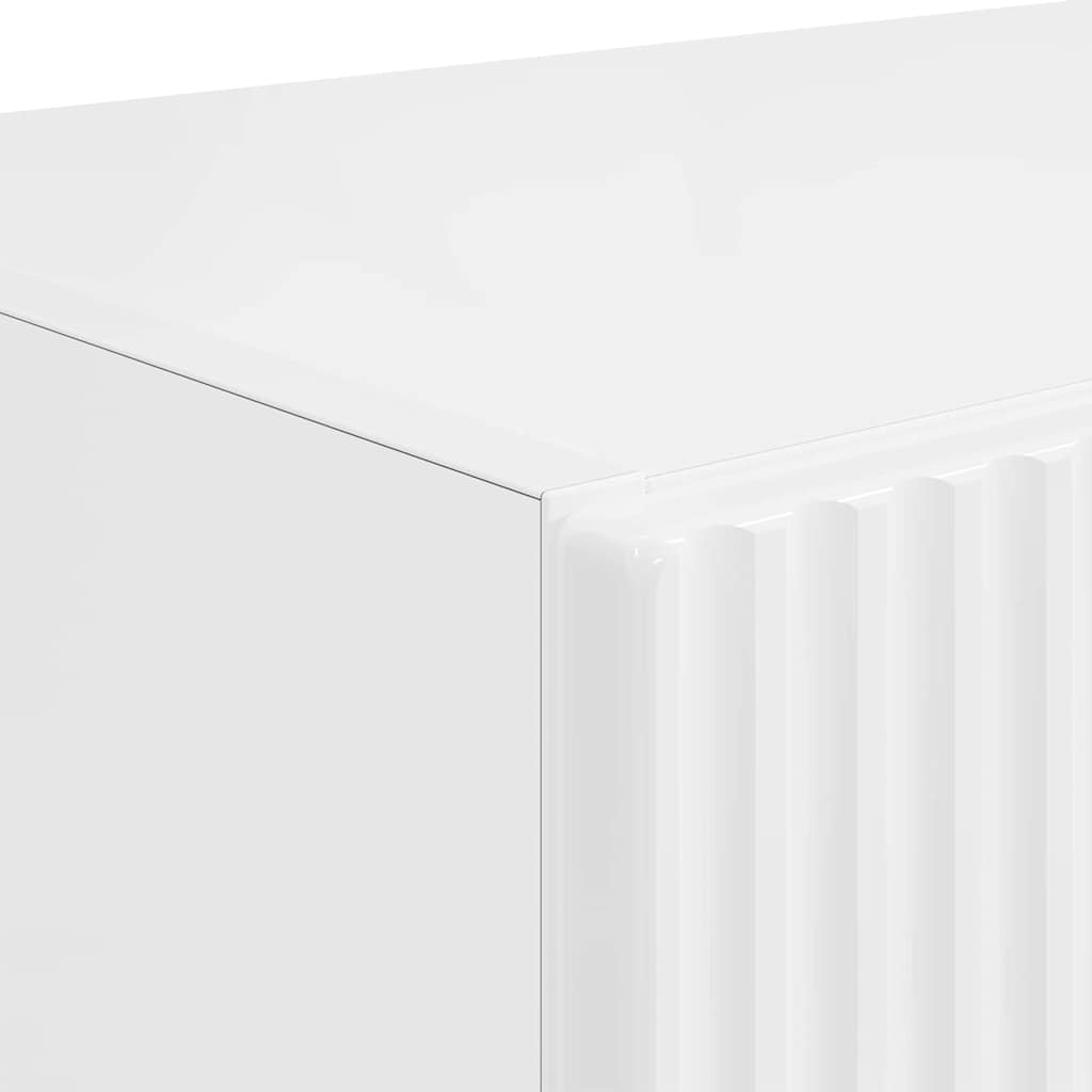 vidaXL TV Wall Cabinet Wall-mounted High Gloss White 59.5 x 31 x 60 cm