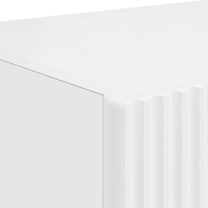 vidaXL TV Wall Cabinet 59.5 x 31 x 60 cm High Gloss White
