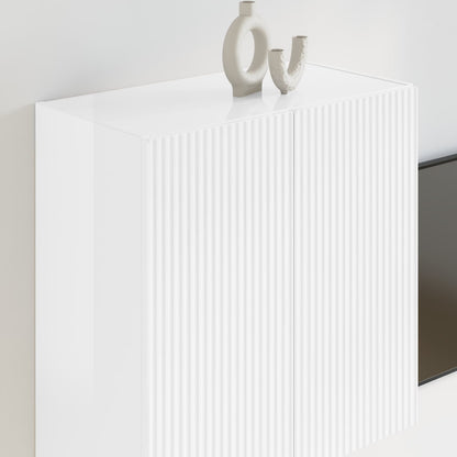 vidaXL TV Wall Cabinet 59.5 x 31 x 60 cm High Gloss White