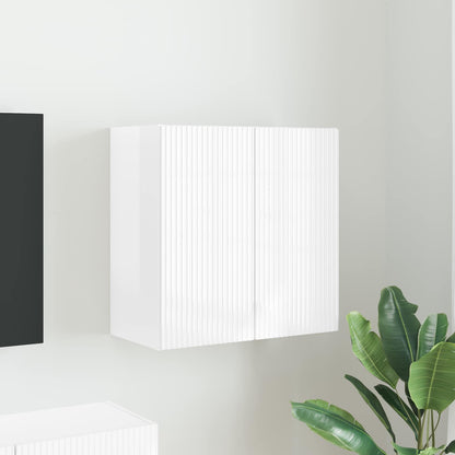 vidaXL TV Wall Cabinet 59.5 x 31 x 60 cm High Gloss White