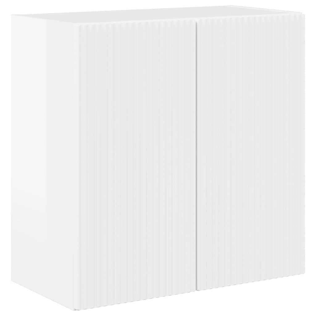 vidaXL TV Wall Cabinet Wall-mounted High Gloss White 59.5 x 31 x 60 cm