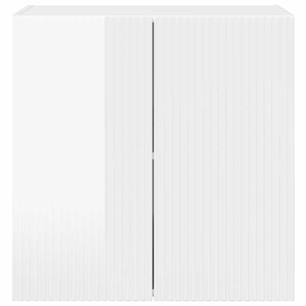 vidaXL TV Wall Cabinet Wall-mounted High Gloss White 59.5 x 31 x 60 cm