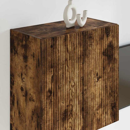 vidaXL TV Wall Cabinet Smoked Oak 59.5 x 31 x 60 cm Engineered Wood