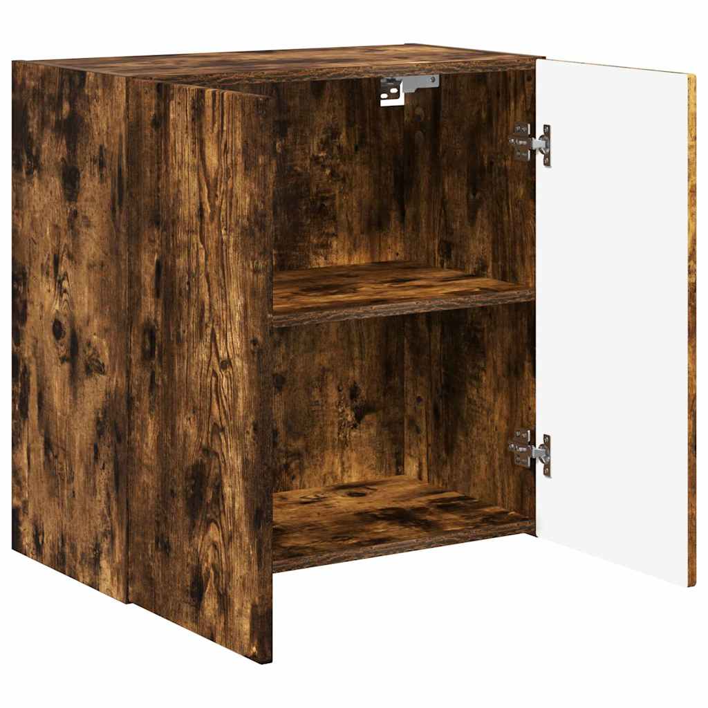 vidaXL TV Wall Cabinet Smoked Oak 59.5 x 31 x 60 cm Engineered Wood