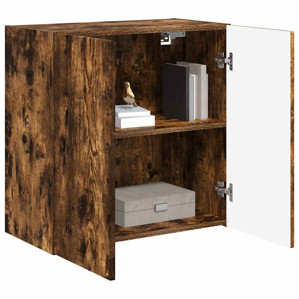 vidaXL TV Wall Cabinet Smoked Oak 59.5 x 31 x 60 cm Engineered Wood