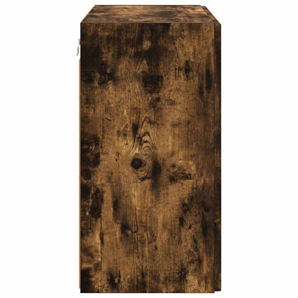 vidaXL TV Wall Cabinet Smoked Oak 59.5 x 31 x 60 cm Engineered Wood