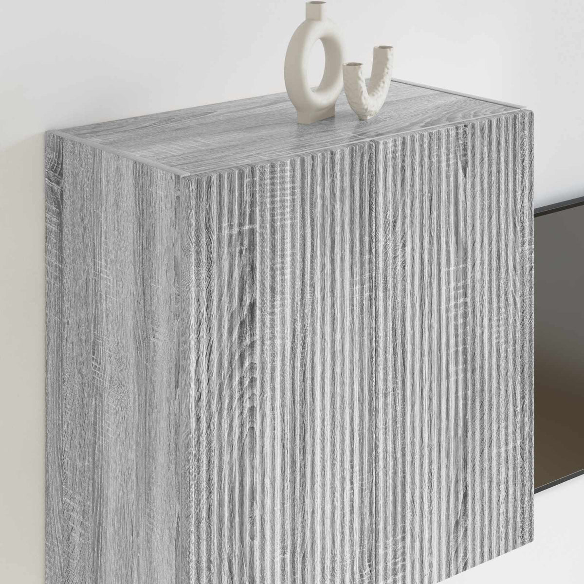 vidaXL TV Wall Cabinet 59.5 x 31 x 60 cm Grey Sonoma Engineered Wood