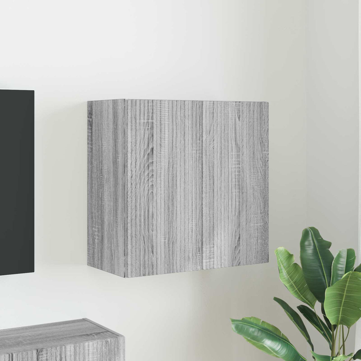 vidaXL TV Wall Cabinet 59.5 x 31 x 60 cm Grey Sonoma Engineered Wood