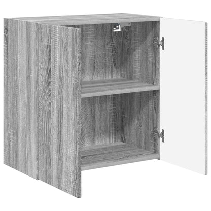 vidaXL TV Wall Cabinet 59.5 x 31 x 60 cm Grey Sonoma Engineered Wood