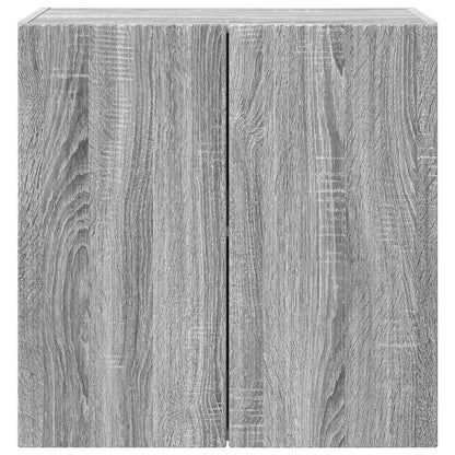 vidaXL TV Wall Cabinet 59.5 x 31 x 60 cm Grey Sonoma Engineered Wood