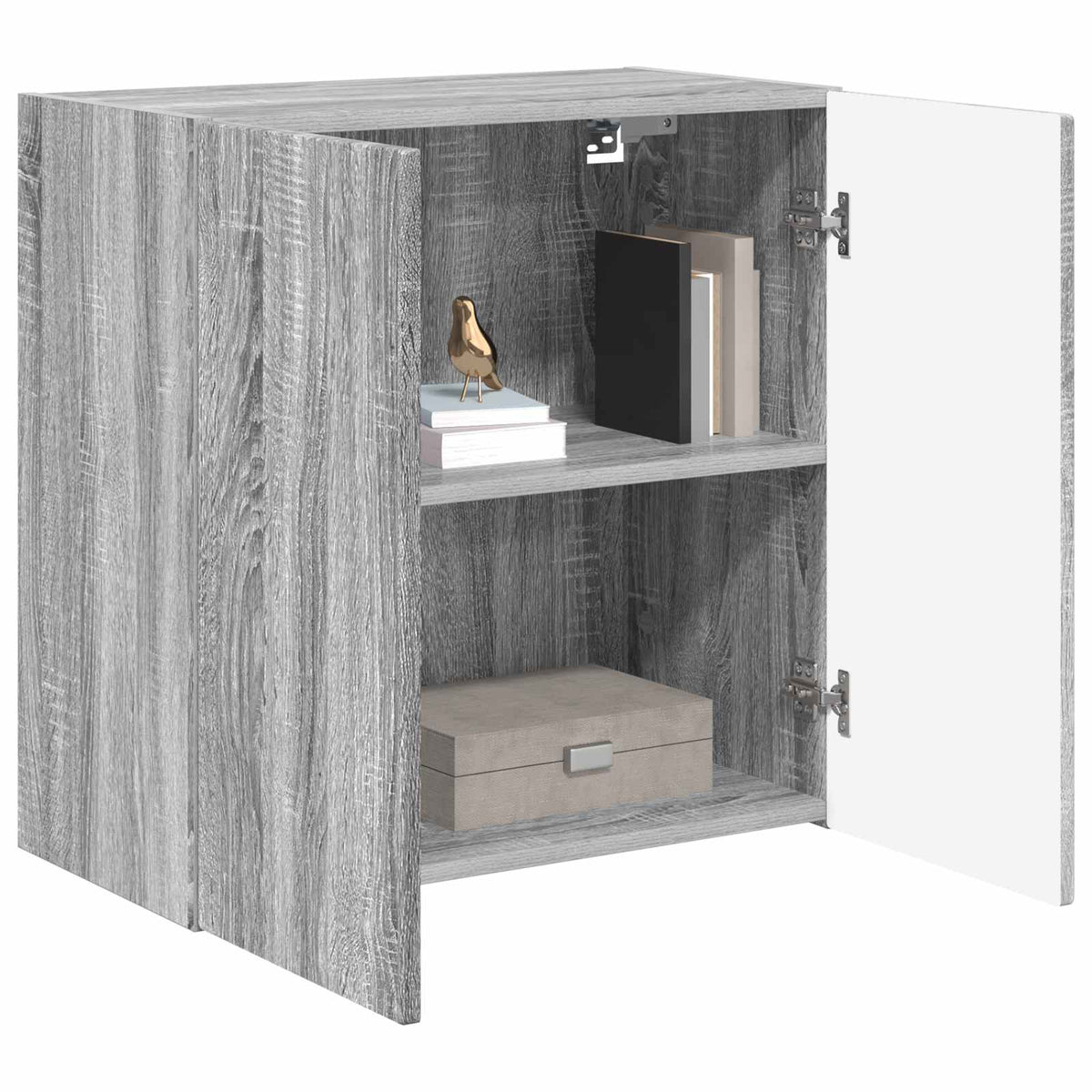 vidaXL TV Wall Cabinet 59.5 x 31 x 60 cm Grey Sonoma Engineered Wood