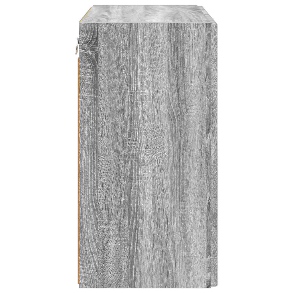 vidaXL TV Wall Cabinet Grey Sonoma 59.5 x 31 x 60 cm Engineered Wood