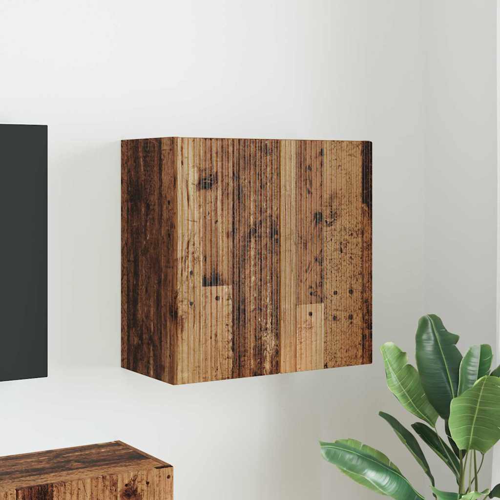 vidaXL TV Wall Cabinet Old Wood 59.5 x 31 x 60 cm Engineered Wood