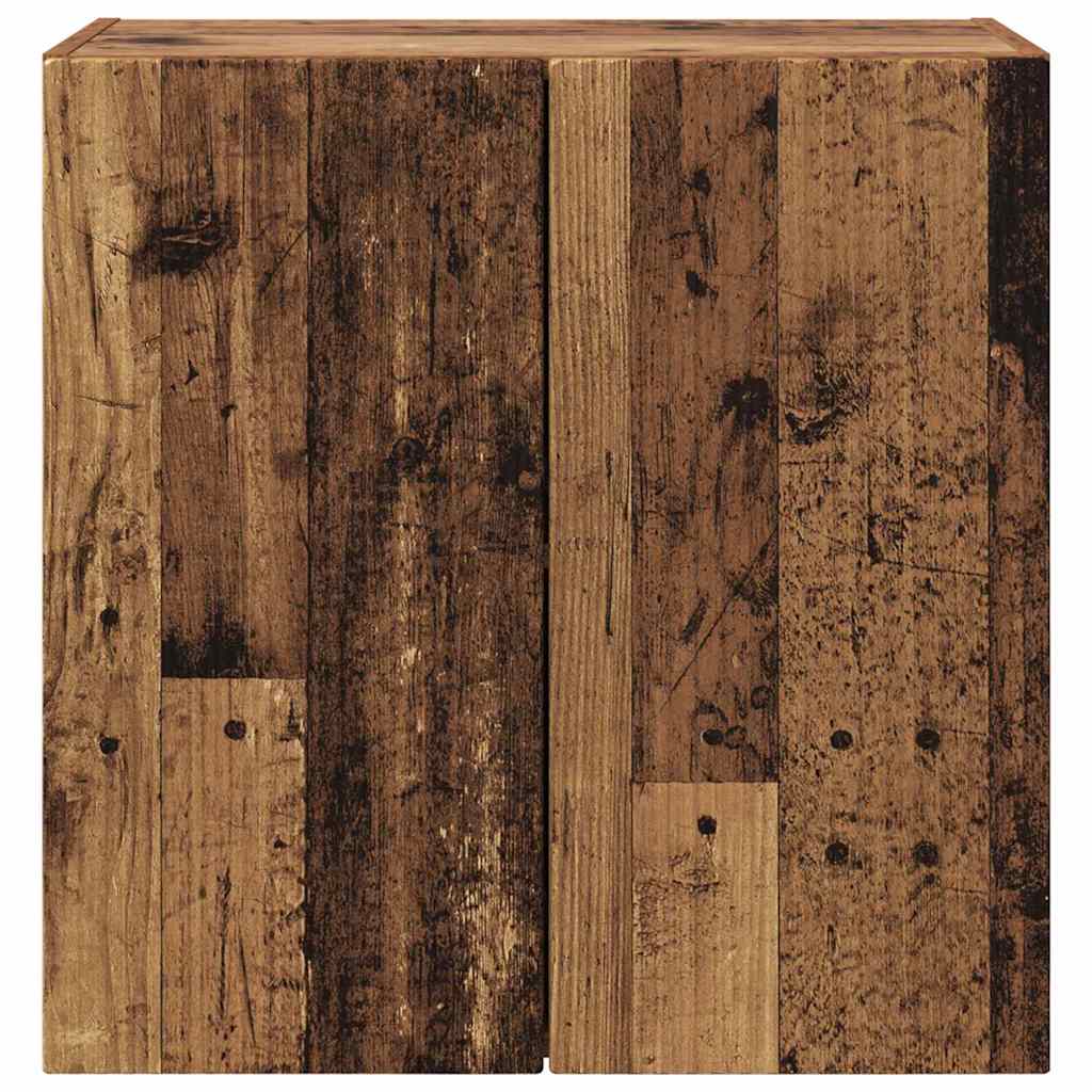 vidaXL TV Wall Cabinet Old Wood 59.5 x 31 x 60 cm Engineered Wood