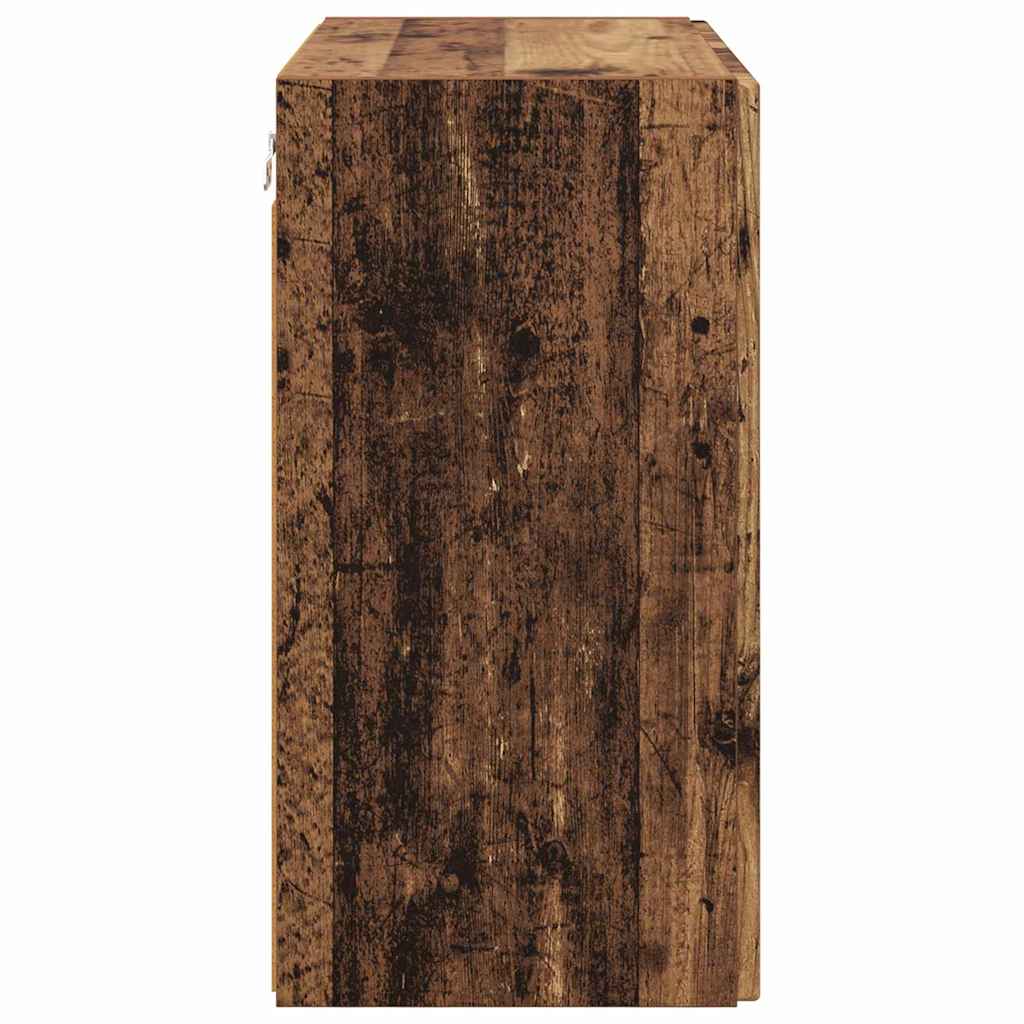 vidaXL TV Wall Cabinet Old Wood 59.5 x 31 x 60 cm Engineered Wood