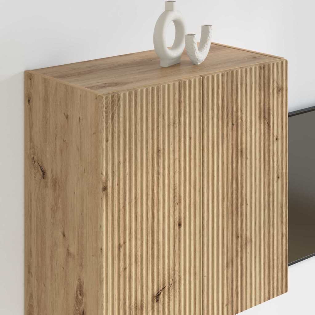 vidaXL TV Wall Cabinet Artisan Oak 59.5 x 31 x 60 cm Engineered Wood