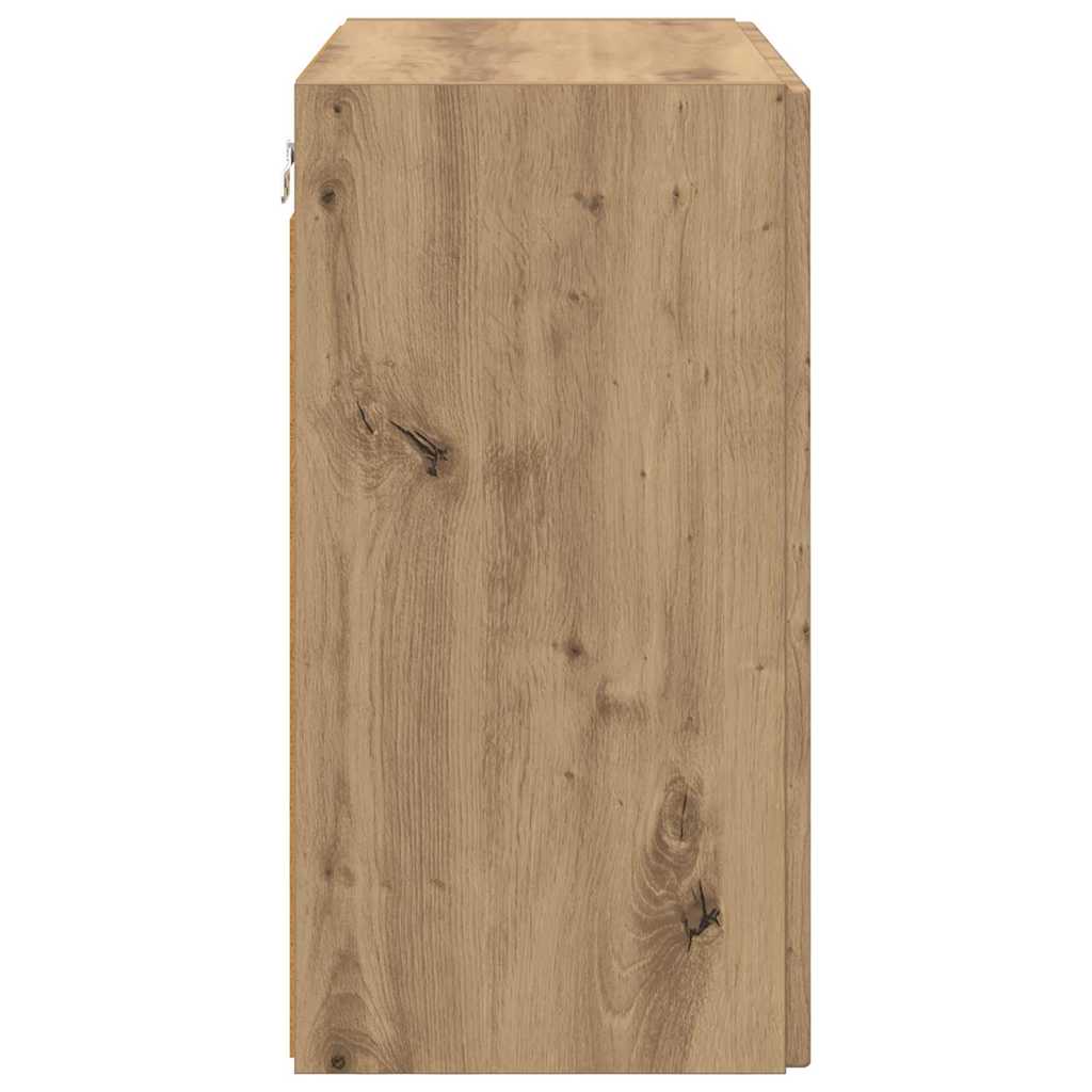 vidaXL TV Wall Cabinet Artisan Oak 59.5 x 31 x 60 cm Engineered Wood